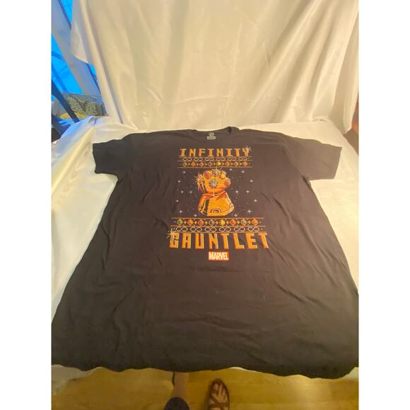 Funko Pop! Tees, Marvel, 2XL, Infinity Gauntlet Holiday theme T-Shirt, Black - Picture 3 of 10